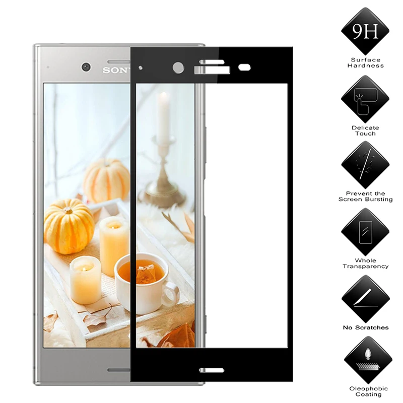 

9H Premium Tempered Glass For Sony Xperia XZ1 Compact Mini Screen Protector For Sony XA1 Plus X Dual F5122 Protective Film