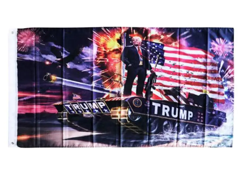 50 шт. Трамп Танк флаг 90x150 см цифровой печати полиэстер баннер 3*5 футов большой висящий флаг "Трамп"