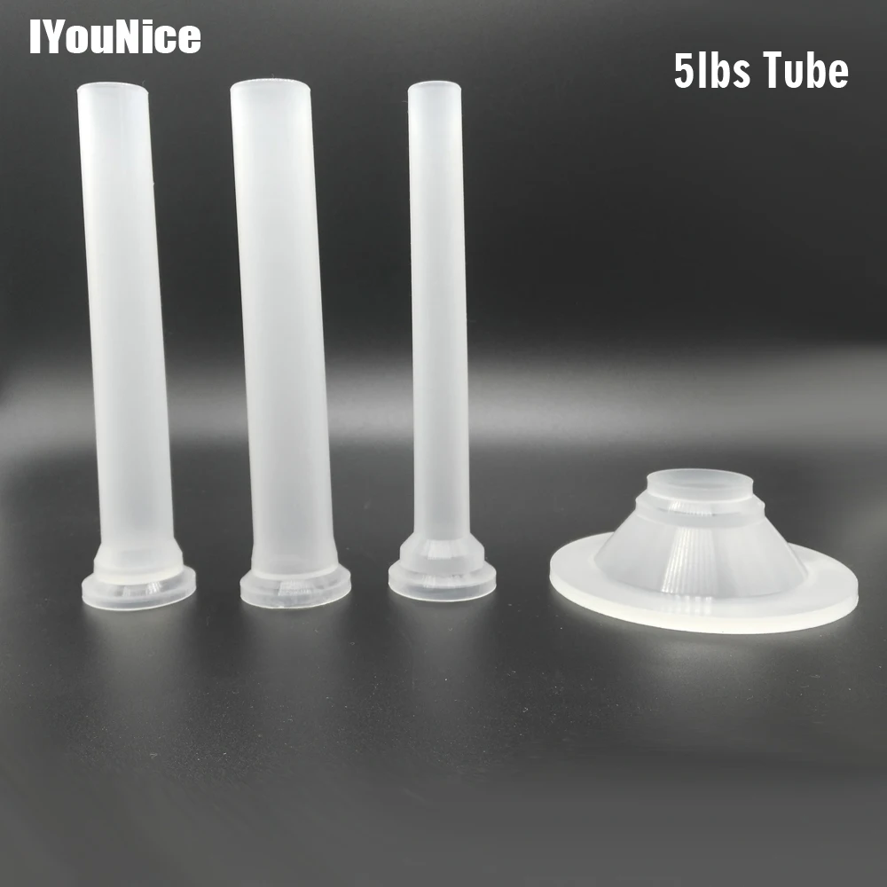 5lbs 3pcs Food Safe Grade Sausage Stuffer Filling Tubes Funnels Nozzles