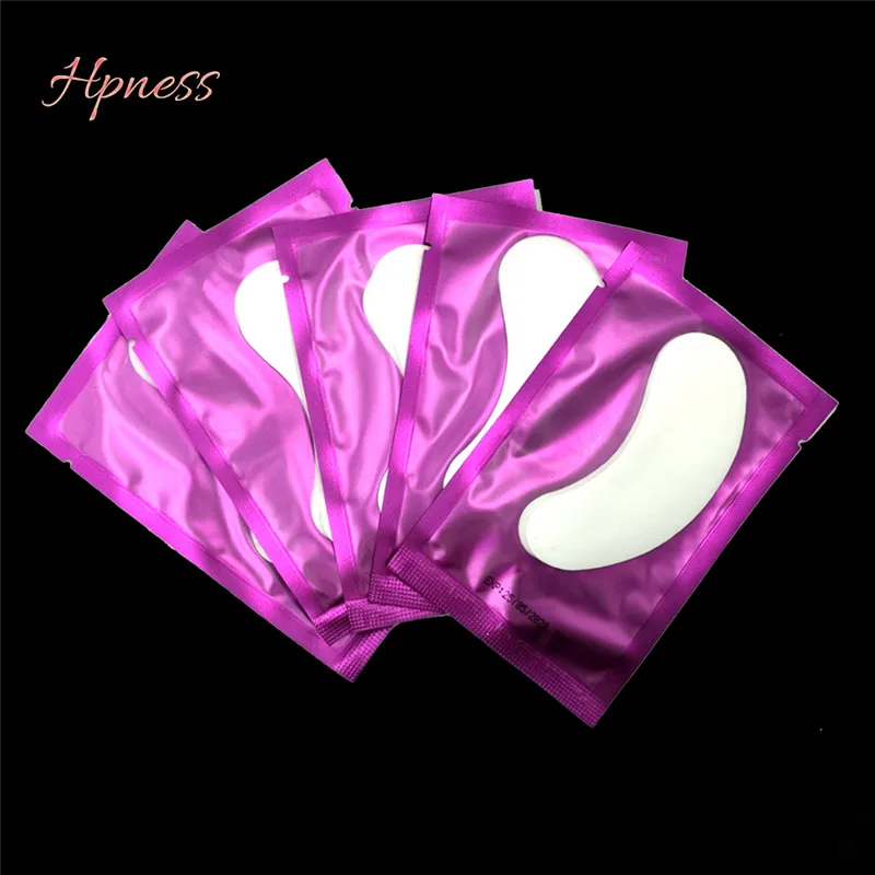 HPNESS 100 накладные ресницы гелевые накладки под подушечки для глаз без ворса ресницы удлинительные маски инструменты для макияжа - Цвет: Purple
