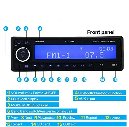 a Precio receptor Dollar descuento de LCD Limo AUX Audio remoto con FM MP3 States Bluetooth1 Spencers United USD DIN gran Dash/USB/SD/coche Coche estéreo V AGETUNR Radio reproductor EN Control electrónica 12 3 a Precio receptor Dollar 3