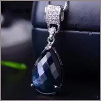 Details about   Pear 11x7mm 1/5CT Natural Diamonds Sapphires Gemstone Pendant Sterling Silver 
