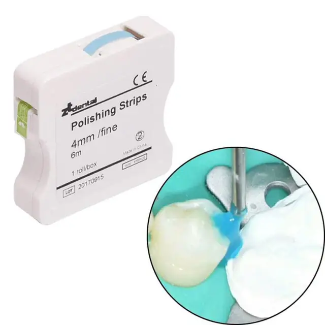 1Roll Dental Polishing Strip 4mm Resin Tooth Interdental Sanding