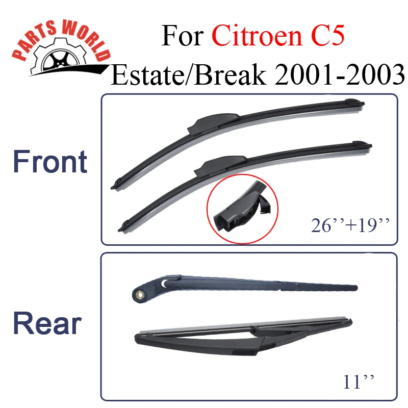 Brazo de limpiaparabrisas trasero /& cuchilla 250mm para Citroen C5 Estate 2008
