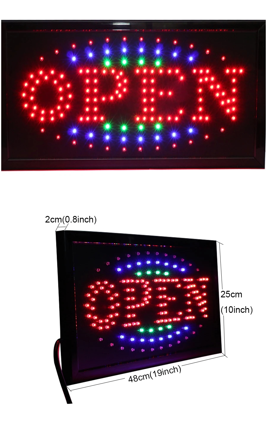 CHENXI открытых и закрытых 2 в 1 светодио дный вывеска магазина неоновый Бизнес магазин открыт с замкнутым реклама включения/выключения света