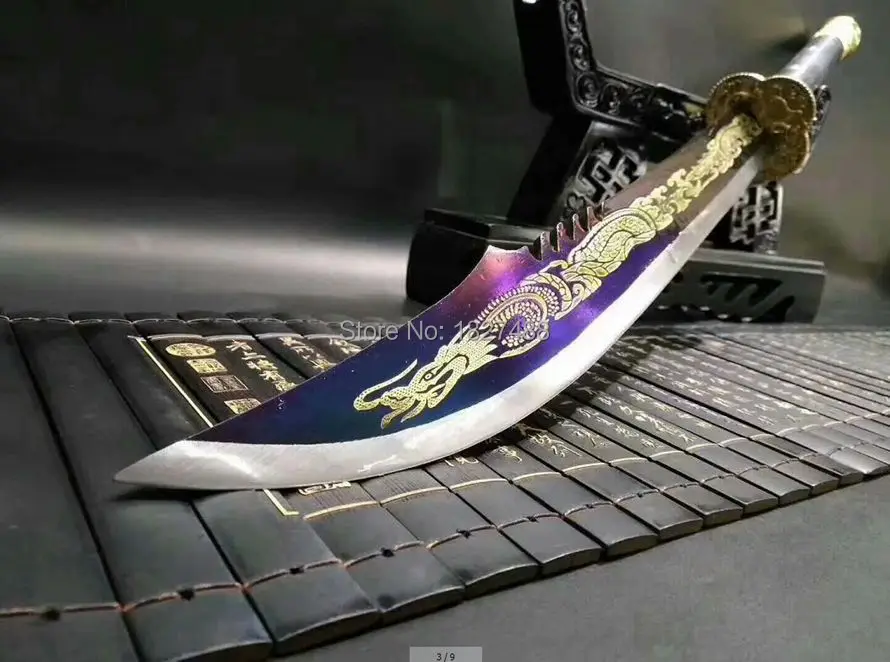 Прочная стальная ручка/для китайского кунг-фу Broadsword WuShu Dao Sword Катана накладного монтажа клинок из марганцевой стали острый нож для улицы