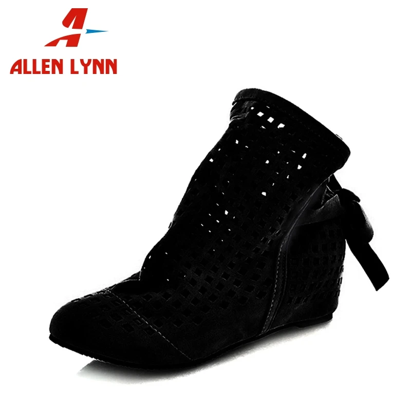 

ALLENLYNN Big Size 34-43 Gladiator Sandals For Women Inside Wedges Round Toe Platform Cutout Sandals Summer Chic Casual Shoes
