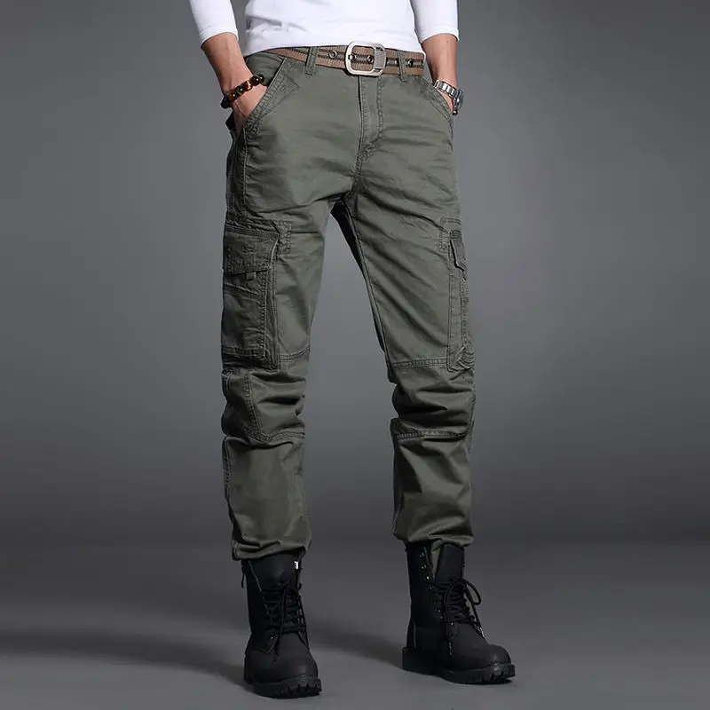 

Men Multi Pocket Military Tactical Army Cargo Pants Plus Size Long Trousers Men's Joggers Outwear Breathable Casual Man Clothes
