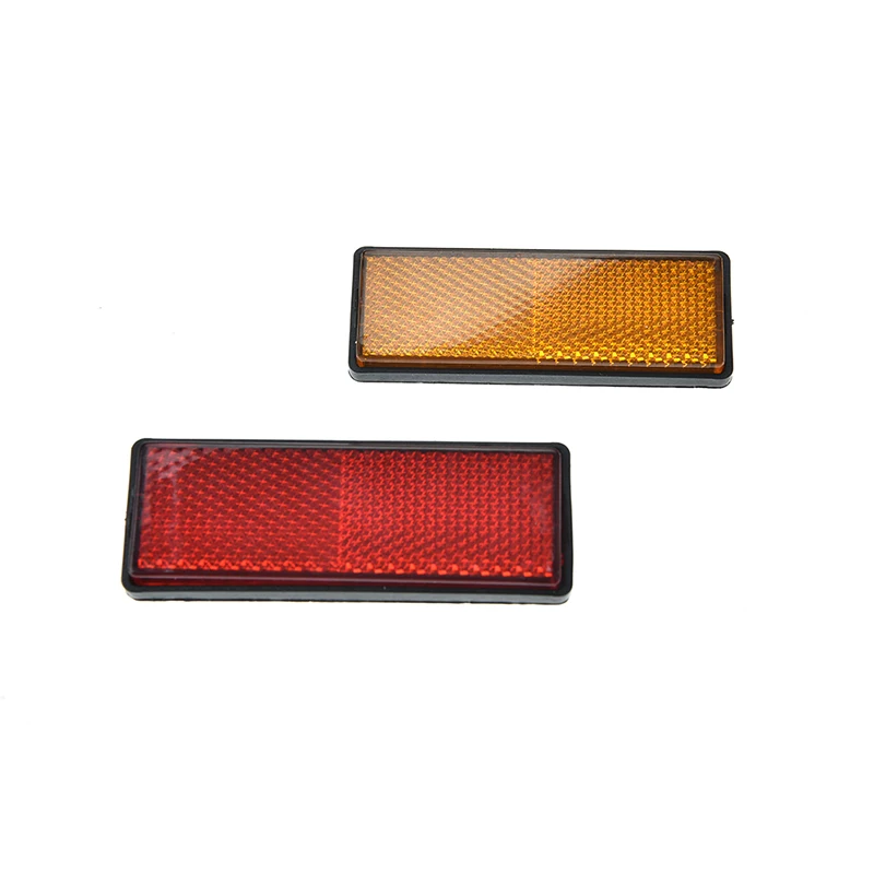 

Red Orange Back Reflective Board Mountain MTB Bicycle Rack Tail Safety Warning Lamp Cycling Bike Rear Reflector Light 87*32*9mm