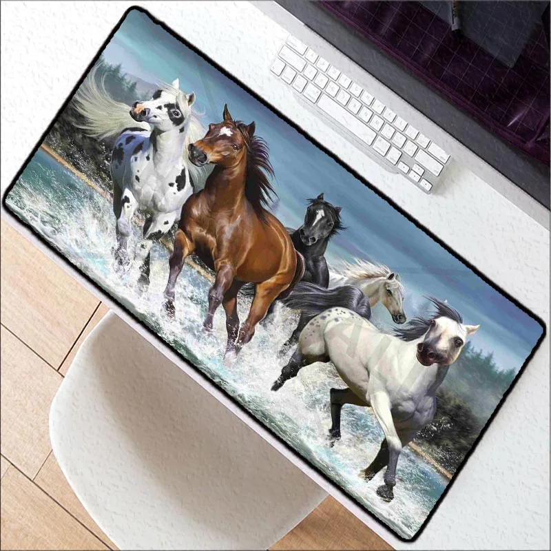 Mairuige Animal Horse Extra Large Waterproof Mouse Pad Gaming Mousepad