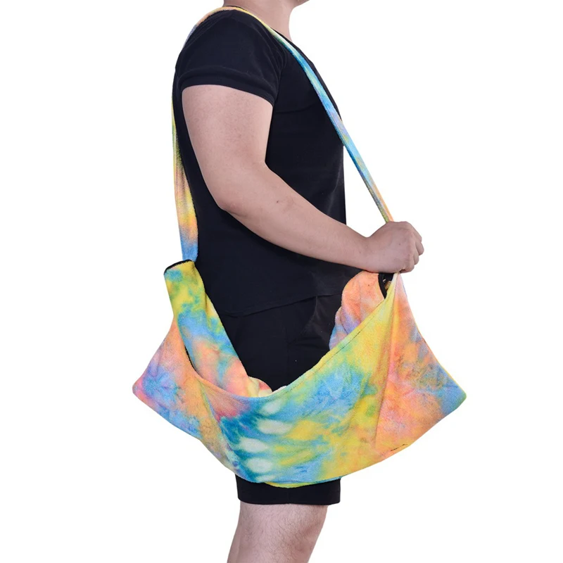 

Fashion Tie Dye Beach Towel Superfine Fiber Colorful Chair Cover with Pocket Portable Towel for Swimming Pool Beach Holiday