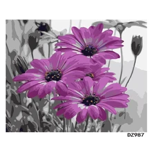 Фиолетовый Гербера ручная работа краска высокое качество холст Красивая краска ing по номерам Сюрприз подарок большое удовлетворение