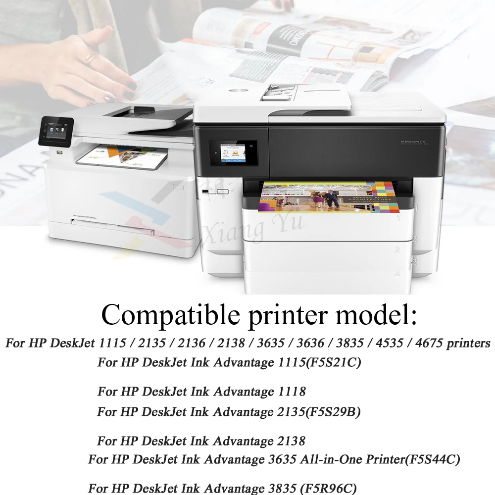 Заправляемый чернильный картридж для HP 652 XL Deskjet 1115 1118 2135 2136 2138 3635 3636 3835 4536