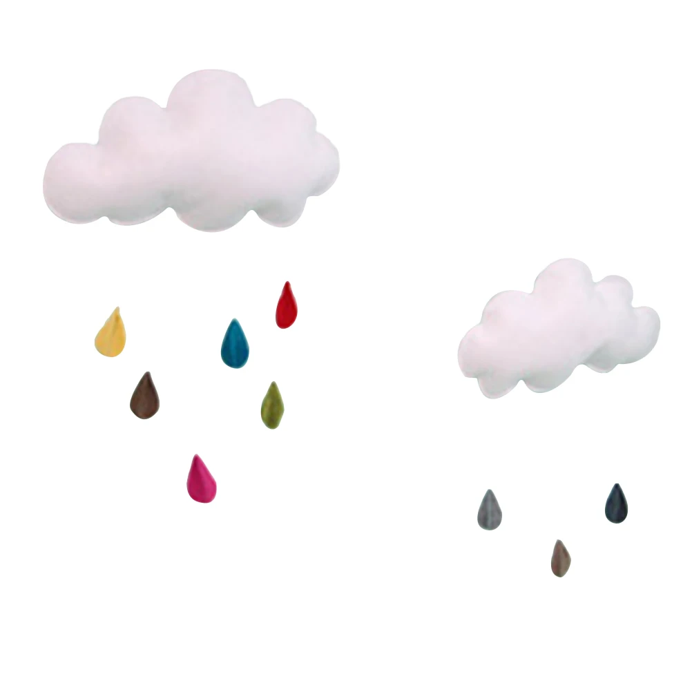 

Baby Room Decor With Clouds Raindrop Pendants Boys Raining Cloud Water Drop Girls Bed Hanging Teepees Tent Toy For Children A20