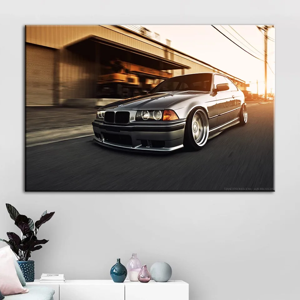 

Canvas Paintings Home Decoration Modular Bmw Car Pictures Modern Hd Printed Scenery Poster For Living Room Wall Art Framewrok