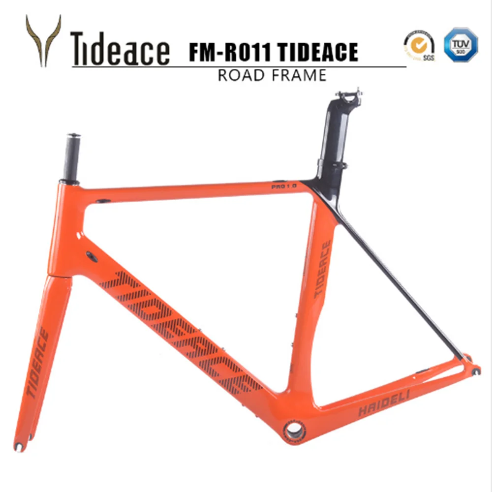 Best 2018 Tideace carbon fiber bicycle frame Di2&Mechanical racing bike carbon road frame+fork+seatpost+headset for carbon road bike 2