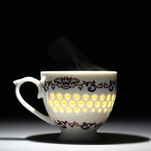 Фарфоровая чайная чашка с ручкой, китайская керамическая чашка для кофе, зеленый чай, 70 мл, креативная дизайнерская чашка для чая, распродажа, Новинка