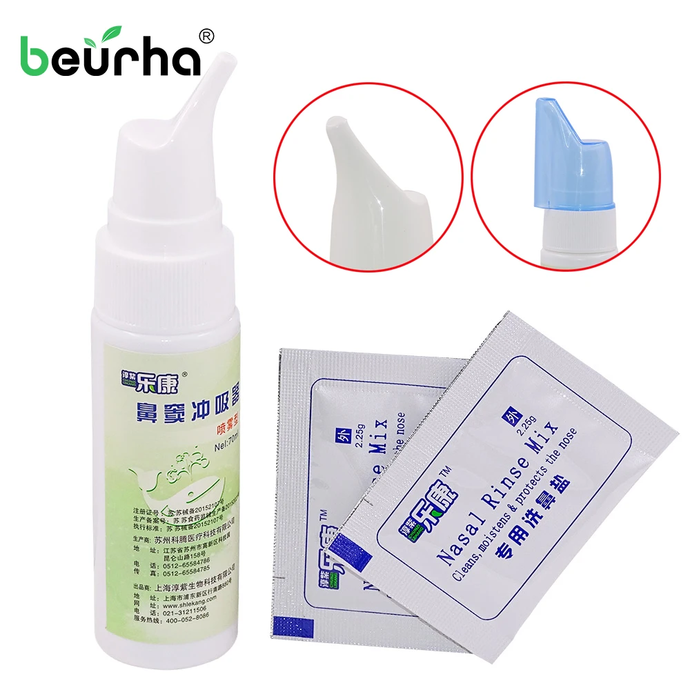 

70ml Nose Wash System Sinus & Allergies Relief Nasal Pressure Rinse Neti pot Wash Cleaner Adults Children Nose Protector Cleans