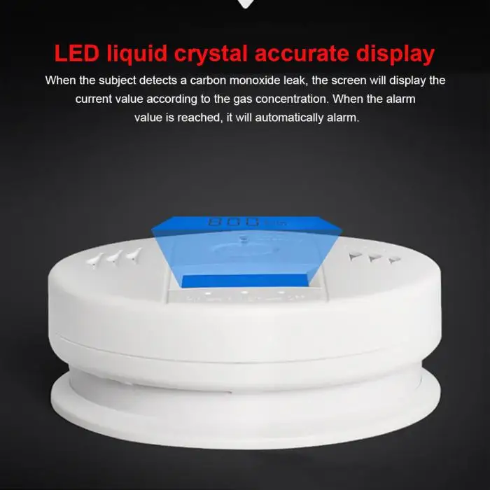 LCD CO Carbon Monoxide Smoke Detector Alarm Poisoning Gas Warning Sensor Monitor Device SD998