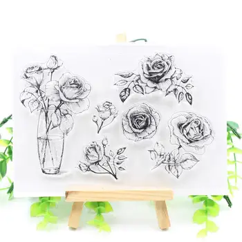 

YPP CRAFT Flowerpot Transparent Clear Silicone Stamps for DIY Scrapbooking/Card Making/Kids Fun Decoration Supplies 407