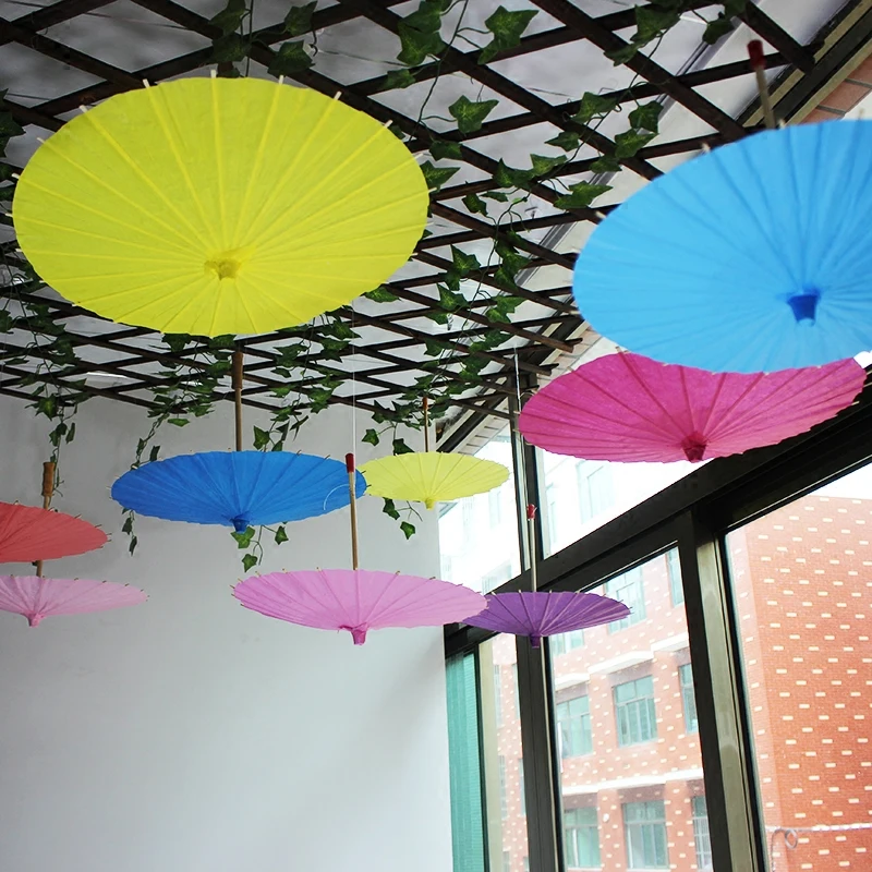 4 Size Handmade Colored Paper Umbrella China Traditional Kids Diy