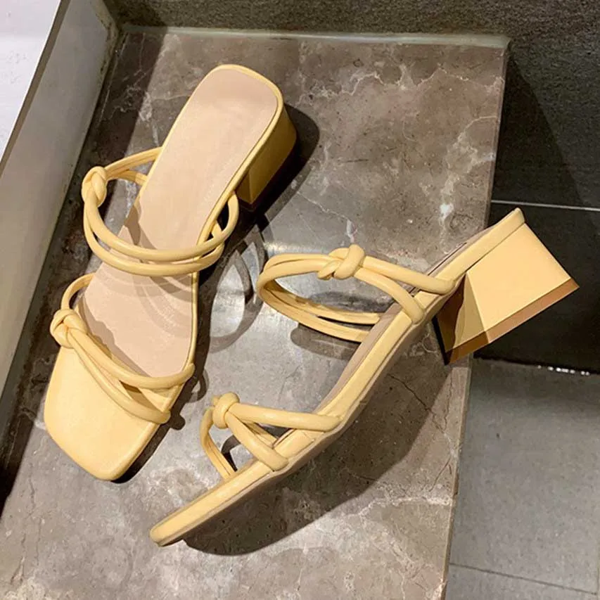 Г., новые летние женские сандалии на квадратном каблуке шлепанцы пляжные сандалии Женская Повседневная Уличная обувь