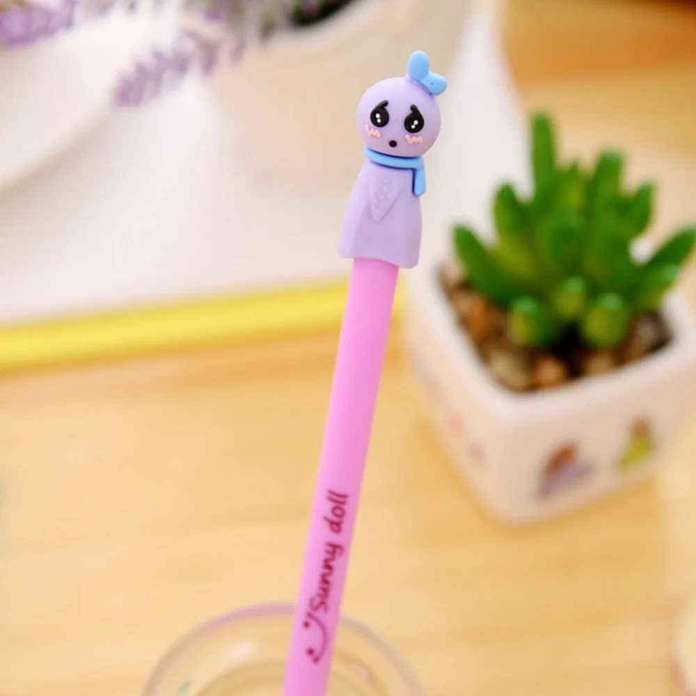 

Small Size Cute Kawaii Cartoon Cat Pen 0.5MM Black Ink Gel Pen Ballpoint Pen for School Writing Office Stationery Supplies