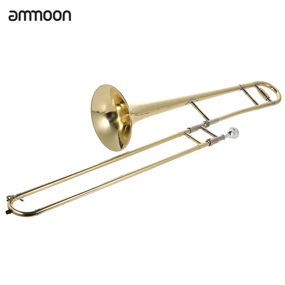 Buy ammoon Alto Trombone Brass Gold Lacquer Bb Tone B