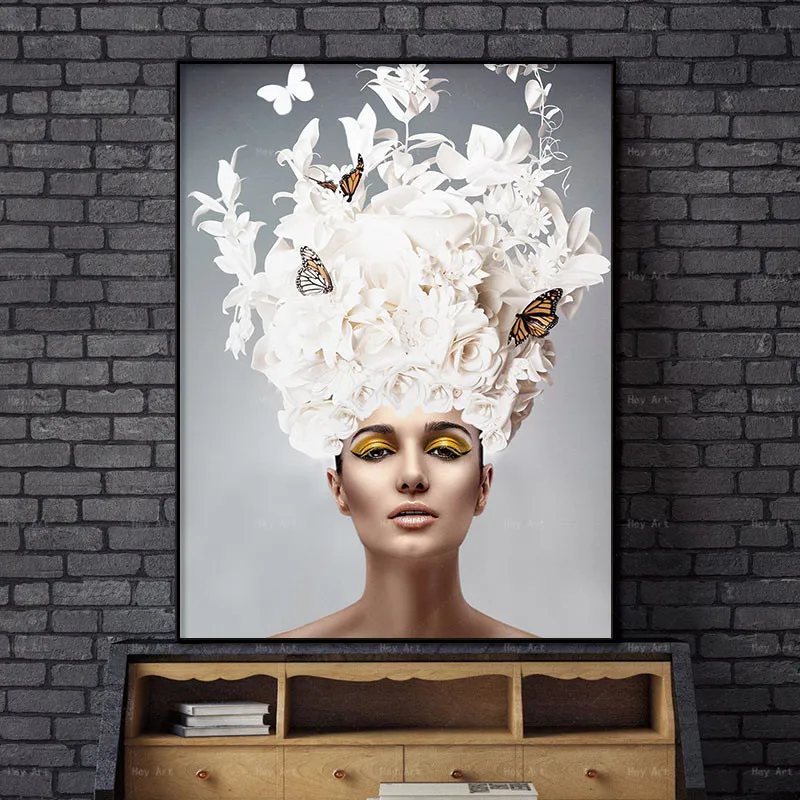 Pictures for Wall Art Posters and prints Portrait Abstract Painting Frameless printing Women Home Decor Picture