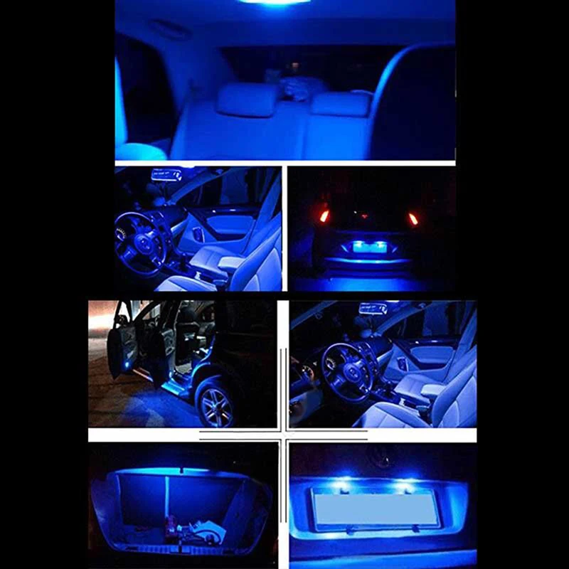 11x синий canbus лампа ног ствол освещение лампы светодиодные салона автомобиля свет комплект для BMW F10 5 серии 2010+ 550i 535i 528i M5 12 v