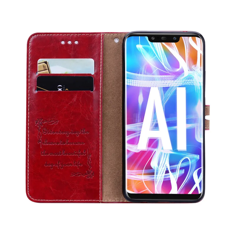 Sang trọng Lật Trường Hợp đối với Huawei Mate 20 lite Sang Trọng Đứng Wallet Bìa PU Da TPU Điện Thoại Túi Trường Hợp đối với Huawei người bạn đời 20 lite Vỏ huawei waterproof phone case