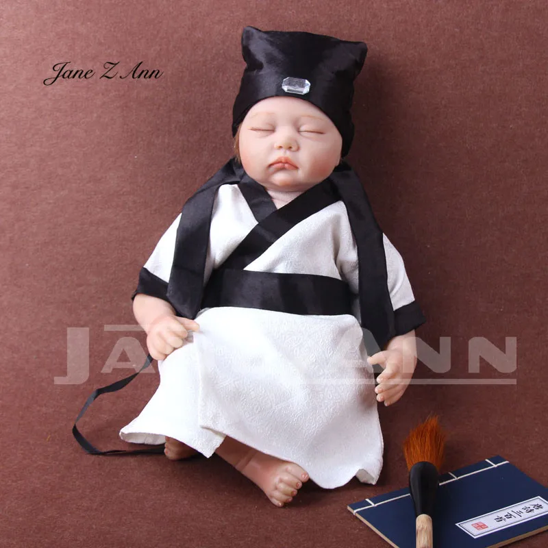 

Jane Z Ann Newborn baby photo costume infant Chinese ancient style outfits hat+clothes studio accessories