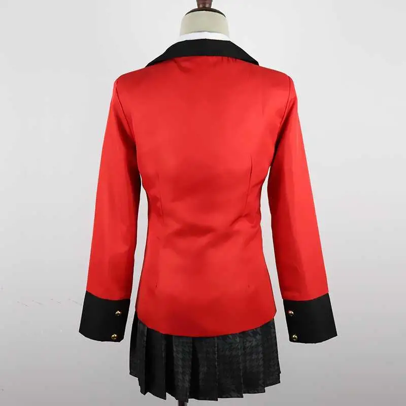 Аниме Kakegurui Косплей Костюм Jabami Yumeko косплей костюм японская школьная форма
