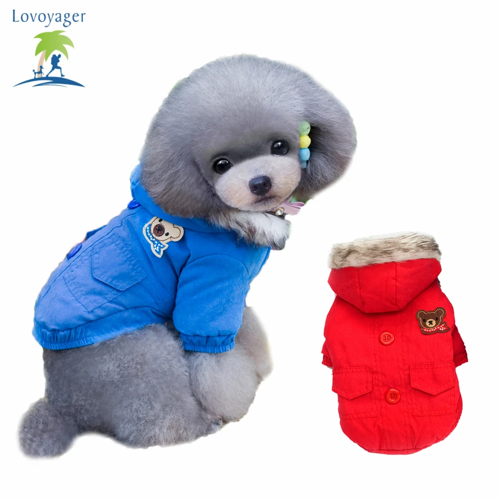 

Lovoyager Direct Selling Pet Dog Clothes Winter Cute Scarf Bear Dog Coats for Chihuahua Yorkshire Dog Hoodies