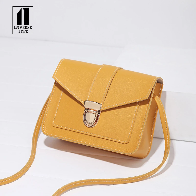 أزياء صغيرة Crossbody حقائب للنساء 2019 البسيطة بو الجلود الكتف حقيبة ساعي لفتاة الأصفر بولسا السيدات الهاتف محفظة الساخن