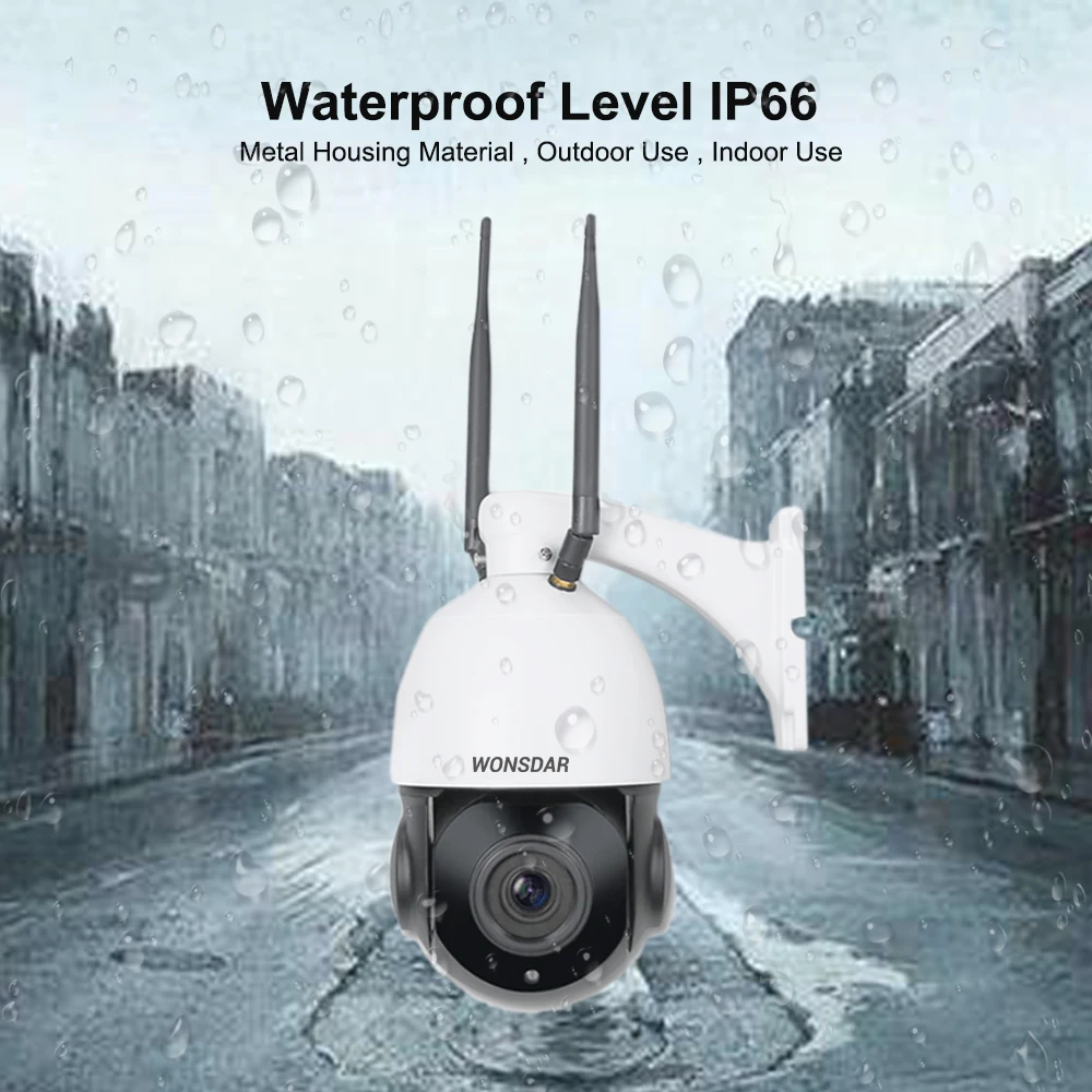 Wonsdar 4G SIM карта Wi Fi IP камера 1080P HD 5X 18X Zoom Двусторонняя аудио CCTV наружного ИК 60 м