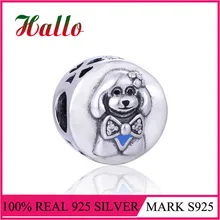 Подвеска-талисман в виде собаки серебряные бусины для изготовления ювелирных изделий Подходит для оригинальных браслетов pulseras принадлежности для ювелирных изделий оптом bijuterias