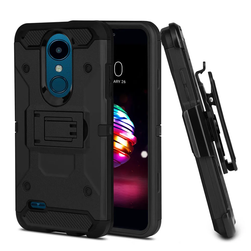 Чехол для LG K30/K10 2018/k10 Alpha/Premier Pro LTE/Phoenix Plus Heavy Duty Armor с зажимом ремня противоударный