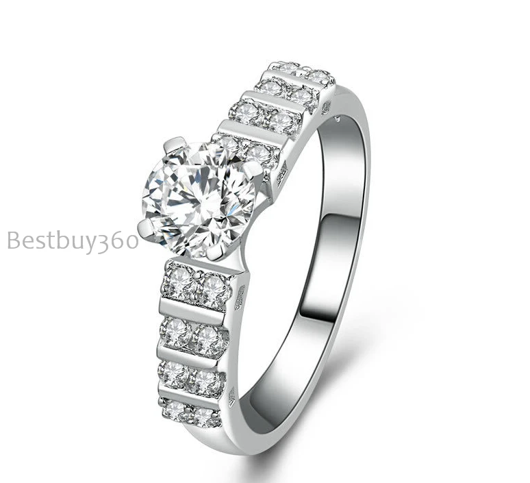 

0.8ct 4 prongs ring 925 sterling silver fashion jewelry NSCD sona man made diamond wedding customize ring