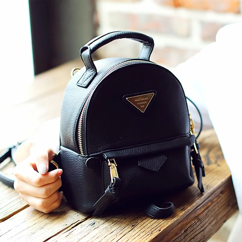 Black Mini Backpack Ladies