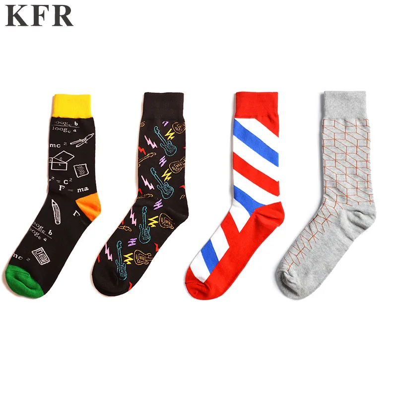 

Happy Socks Geometric music element Funny Mens Socks Cotton Skateboard Hip Hop Street Crew Harajuku Art Fashion Short Socks