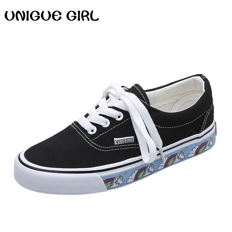 

Canvas Women Shoes Original 2019 New Joker Korean Students Dropship Women Flat Canvas Ladies Lace-up Platform Shoes Woman Flats