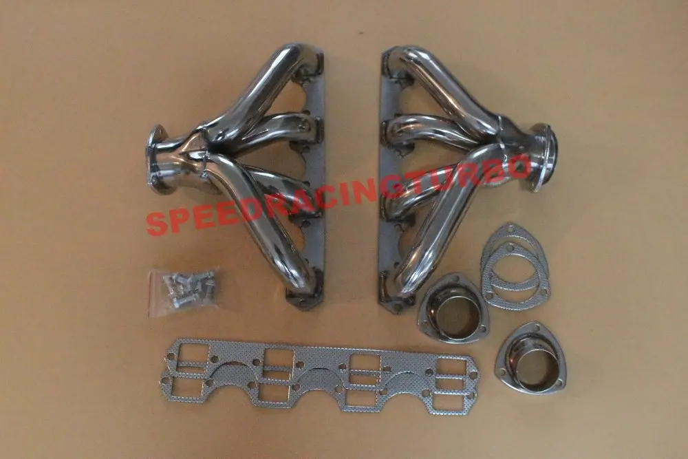 

FOR FIT BIG BLOCK BBC EXHAUST HEADER FOR FIT CADILLAC FIT V8 472/500 STAINLESS STEEL EXHAUST RACING HEADERS+BOLTS
