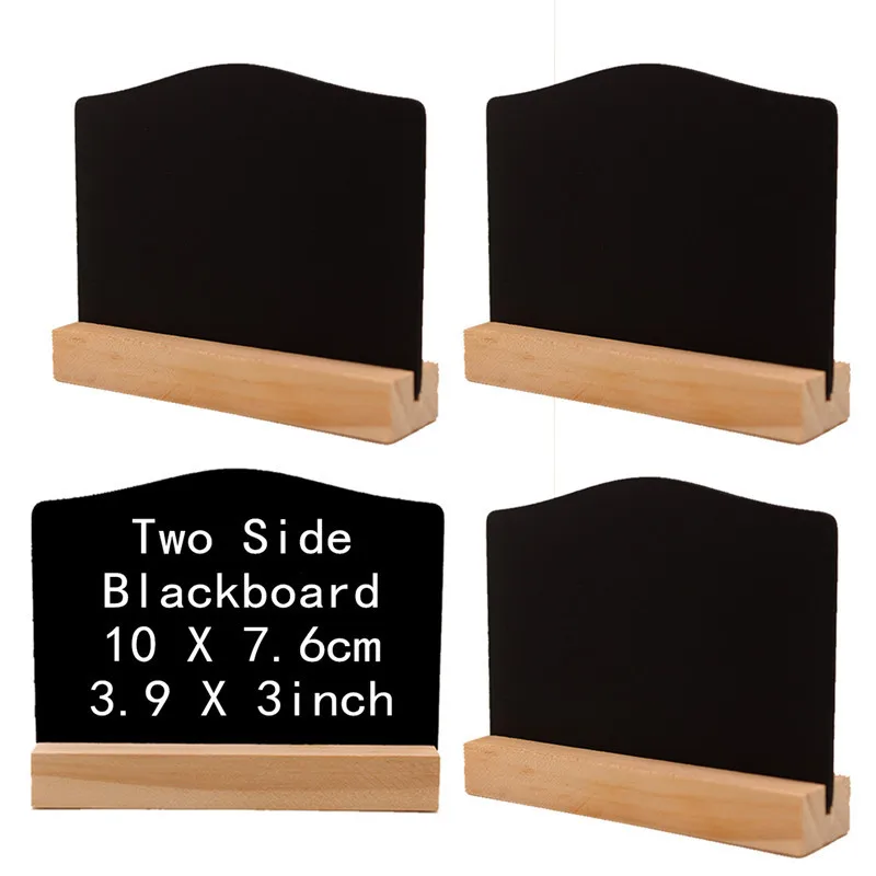 

Blackboard Menu Stand Hotel Bar Countertop Sign Chalkboard Handwriting Message Board Double Sides Wooden Price Tag Display Rack