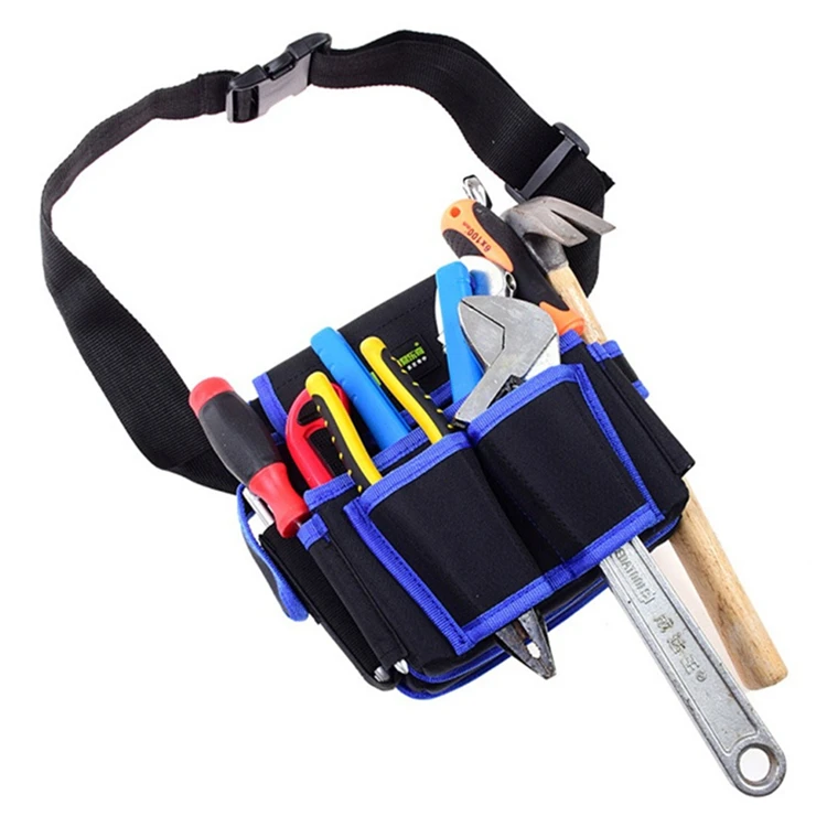 power tool bag Electrical Tool Bags Thickening Oxford Canvas Toolkit Hardware Waist Waterproof Multi-pocket Rivet Fixed Package Storage Bag roller cabinet