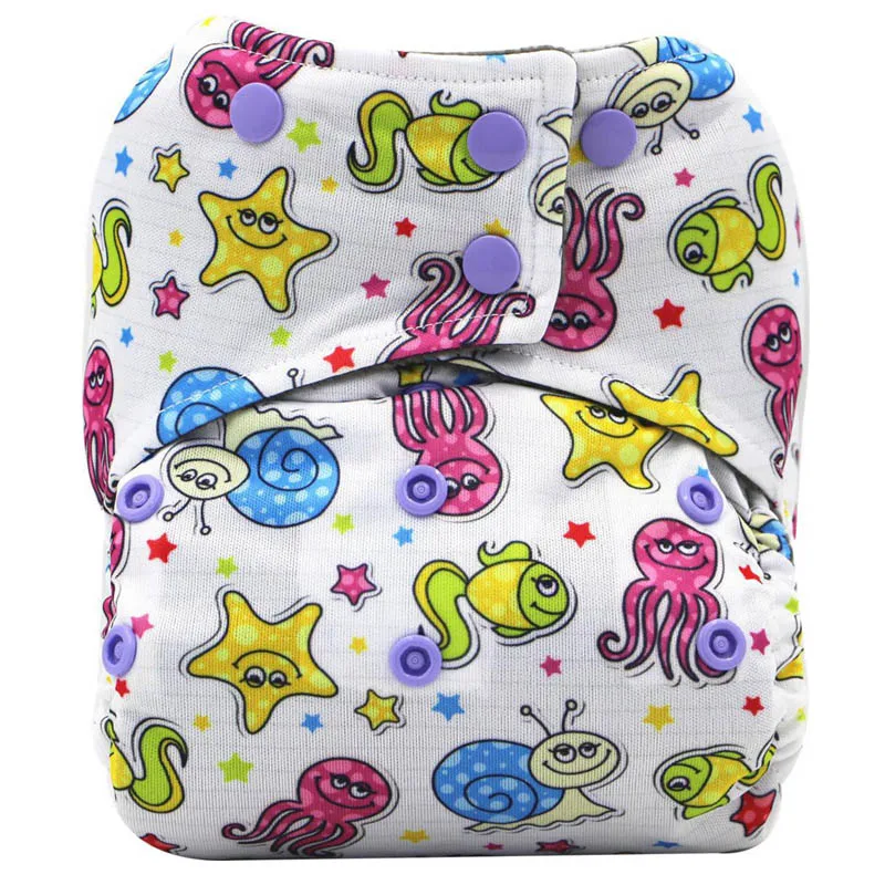 1pcs Baby Diapers Cover Fleece Inner Double Gussets Anti Leakage