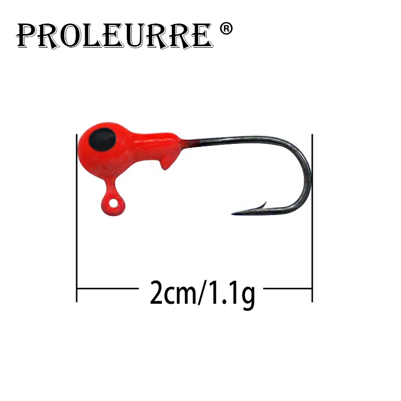 Proleurre 10 قطعة/الوحدة 3D العين الأسماك رئيس السنانير الرصاص الرقصة 1 جرام الشائكة لينة إغراء القفز هوك الصيد السنانير طعم سمك FA-221