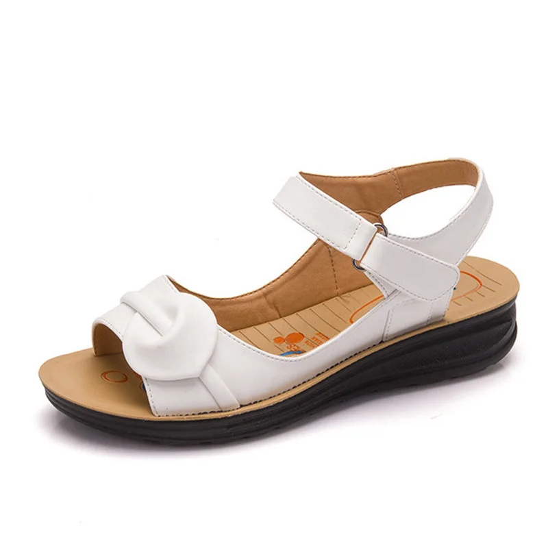 

Women Sandals Leather Summer Shoes Woman Vintage Ladies Flat Gladiator Sandals flip flops Shoes Platforms zapatos mujer 2019
