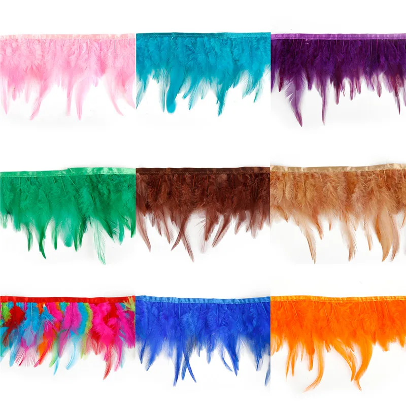 

10M Height Approx 8-10cm 3-4 Inch Feather Lace Sharp Hair Cloth Arts Crafts Sewing Apparel Sewing Fabric Feather