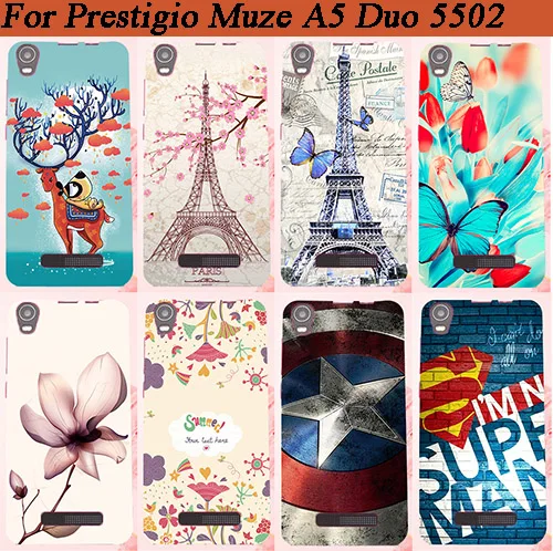 

For Prestigio Muze A5 Case Cover Diy UV Painting Colored Deer Towers Soft Tpu Case For Prestigio Muze A5 Psp5502 DUO Cover Sheer